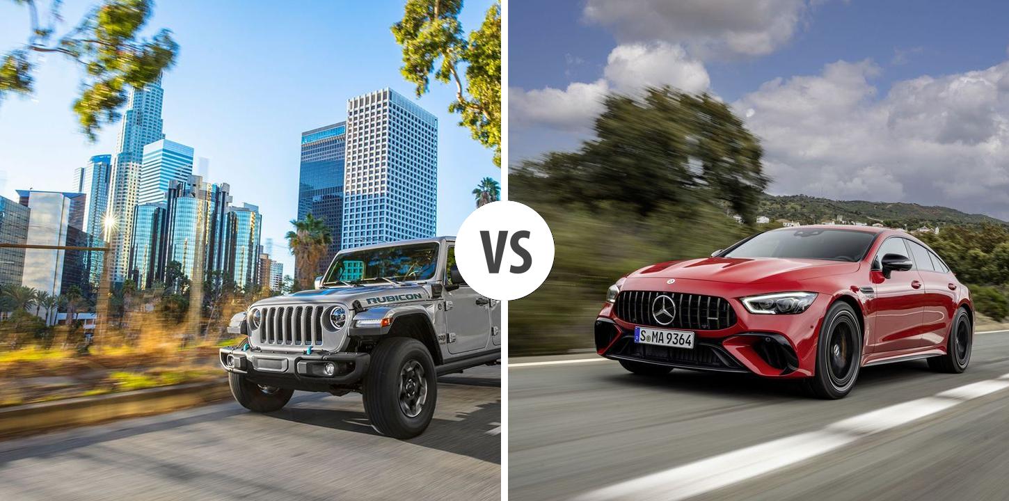 Jeep Wrangler VS Mercedes AMG GT 4-Türer Coupé – Vergleiche Preise ...