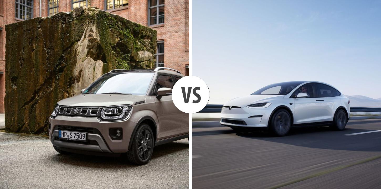 Suzuki Ignis VS TESLA Model X – Vergleiche Preise, Leistung, Kofferraum ...