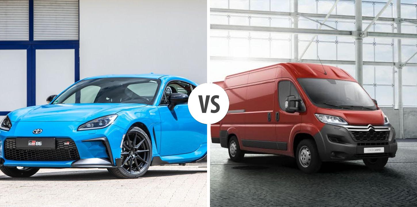 Toyota GR86 VS Citroën Jumper Elektro Autovergleich | AUTOGOTT.AT