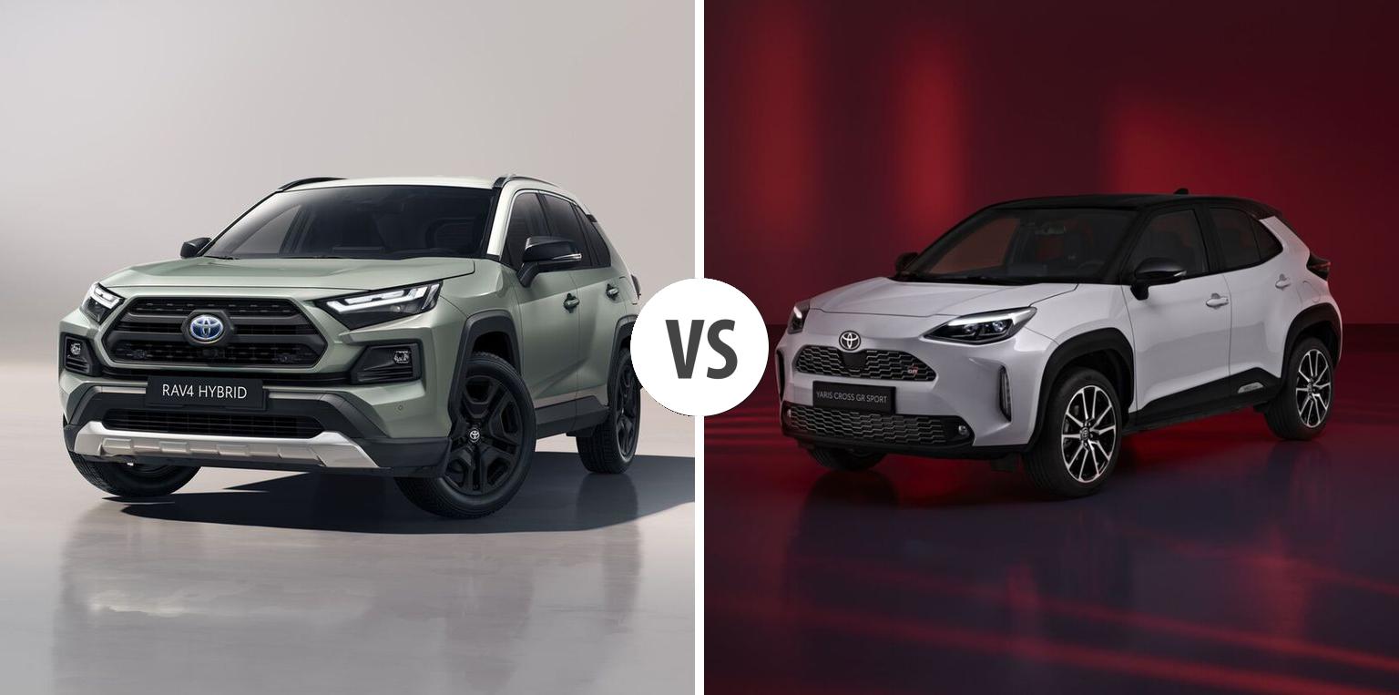 Toyota RAV4 VS Toyota Yaris Cross Autovergleich AUTOGOTT.AT