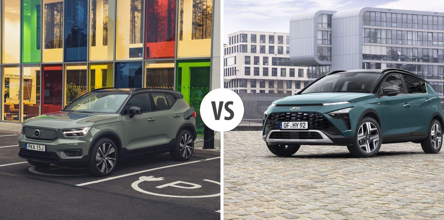 Volvo XC40 Elektro VS Hyundai Bayon Autovergleich | AUTOGOTT.AT